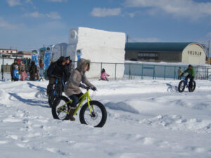 あばしりオホーツク流氷まつりinファットバイクが開催されました